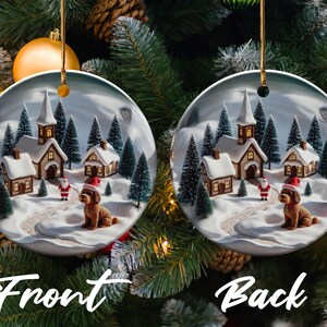 Personalized Christmas Ornament, Custom Name Ornament, Holiday Tree Decoration, Santa Claus Design Ornament, Family Gift