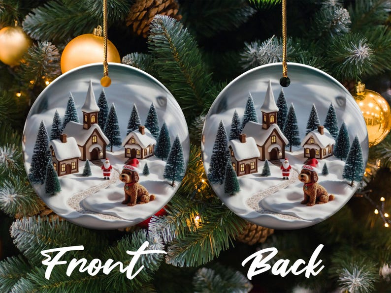 Personalized Christmas Ornament, Custom Name Ornament, Holiday Tree Decoration, Santa Claus Design Ornament, Family Gift