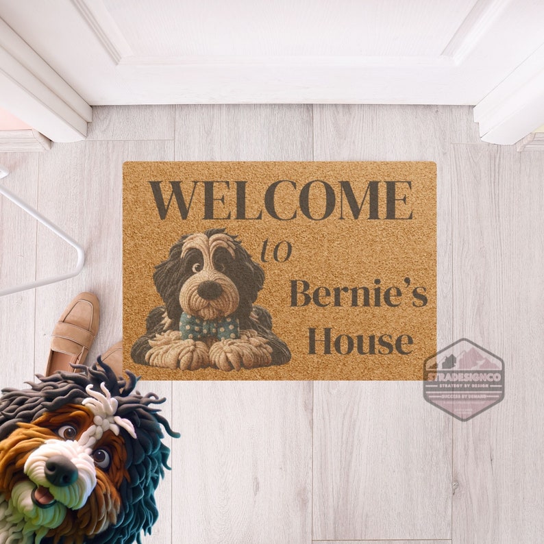 Bernedoodle door mat, doodle mom, door mat, doormat, pet mat, funny welcome mat, pet welcome mat,Bernedoodle, Miniature Bernedoodle, Tiny Bernedoodle, Australian Bernedoodle, Goldendoodles, Standard Goldendoodle, Miniature Goldendoodle