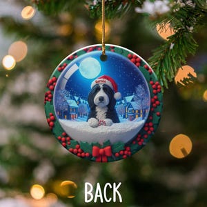 Personalized Dog Christmas Ornament, Cute Winter Decor, Holiday Dog Lover Gift, Custom Pet Keepsake, Festive Tree Decoration