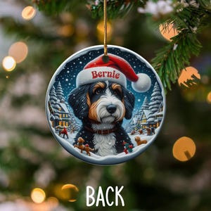 Christmas Dog Ornament, Custom Pet Holiday Decor, Personalized Pet Ornament, Festive Dog Christmas Tree Decoration