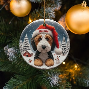 Personalized Christmas Dog Ornament, Custom Pet Holiday Decoration, Cute Puppy Xmas Tree Decor, Adorable Pet Lover Gift