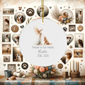 Personalized Golden Retriever Memorial Ornament, Watercolor Design, Custom Pet Name Gift, Personalized Pet Tribute Ceramic Ornament, Pet Loss Gift