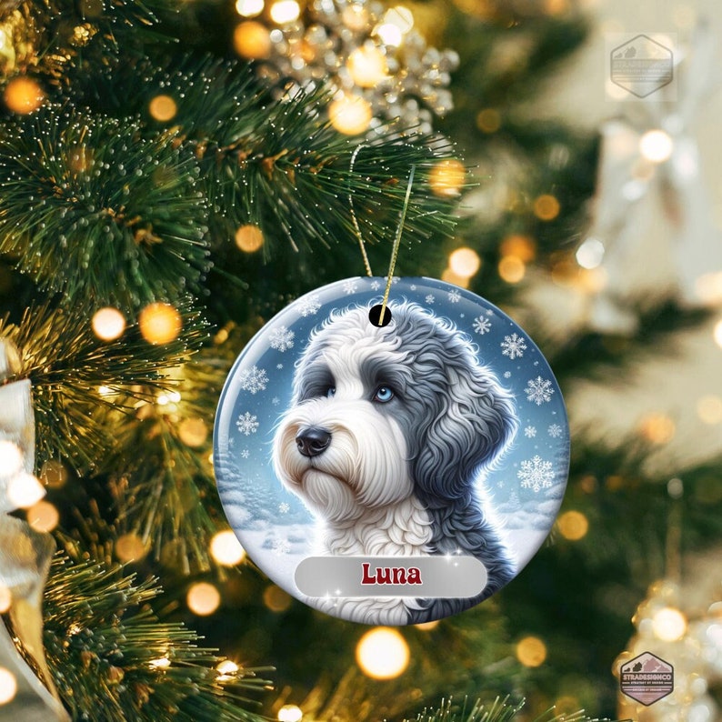 Personalized Sheepadoodle Ornament