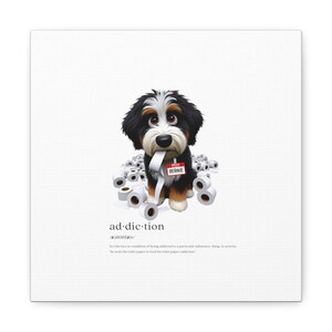 Personalized Custom Bernedoodle Canvas Art, Home Decor of Your Doodle Dog, Exquisite quality, vivid resolution, 6x6 to 12x12 Inches,Pet Gift image 10