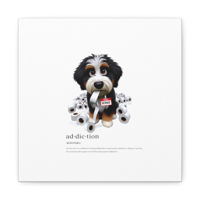 Personalized Custom Bernedoodle Canvas Art, Home Decor of Your Doodle Dog, Exquisite quality, vivid resolution, 6x6 to 12x12 Inches,Pet Gift image 10
