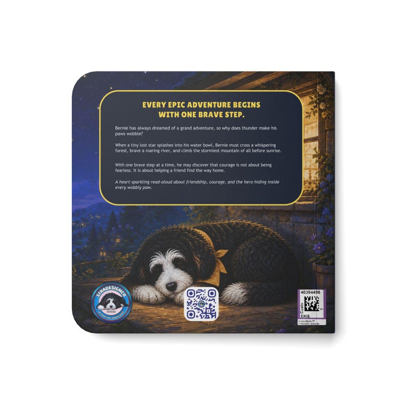 Bernie il Bernedoodle salva una stella perduta / Libro cartonato spesso / Avventura della buonanotte per bambini immagine 7