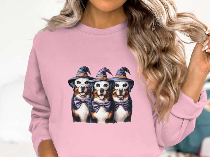 Sudadera de Halloween para amantes de los perros Bernedoodle, camiseta para amantes de los perros Doodle, disfraz de perro de montaña bernés, entusiasta de los perros Doodle, mamá perruna, sudaderas para amantes de las mascotas, camisetas para perros imagen 2
