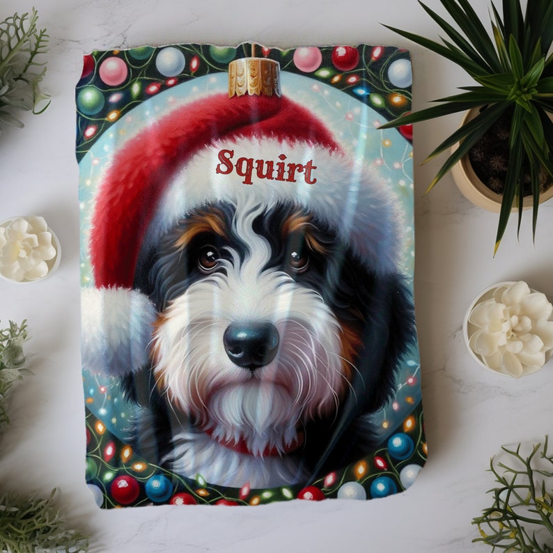 Bernedoodle Personalized Blanket for Dog, Dog Blanket for Doodle Moms, plush Bernedoodle dog blanket, dog name blanket for Bernedoodles, gift for doodle lover, Bernadoodle puppy name blanket, puppy name blanke - Doodle Gift - Doodle mania, doodles