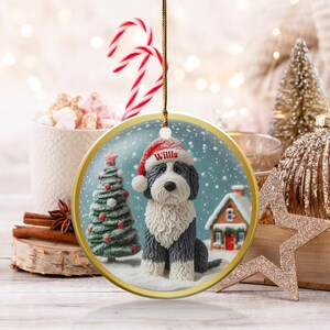 Personalized Christmas Dog Ornament, Holiday Decorating, Custom Pet Keepsake, Festive Tree Decoration, Dog Lover Gift, Home Decor