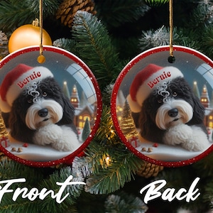 Personalized Dog Christmas Ornaments, Custom Pet Holiday Decor, Festive Pet Keepsake, Unique Gifts for Dog Owners
