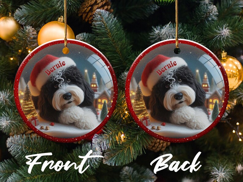 Personalized Dog Christmas Ornaments, Custom Pet Holiday Decor, Festive Pet Keepsake, Unique Gifts for Dog Owners