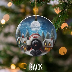 Christmas dog ornament, personalized dog Christmas decor, festive dog tree ornament, holiday pet ornament, custom dog ornament