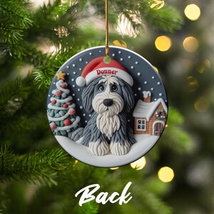 Custom Dog Christmas Ornament, Personalized Pet Christmas Decoration, Holiday Dog Lovers Gift, Unique Christmas Tree Decor