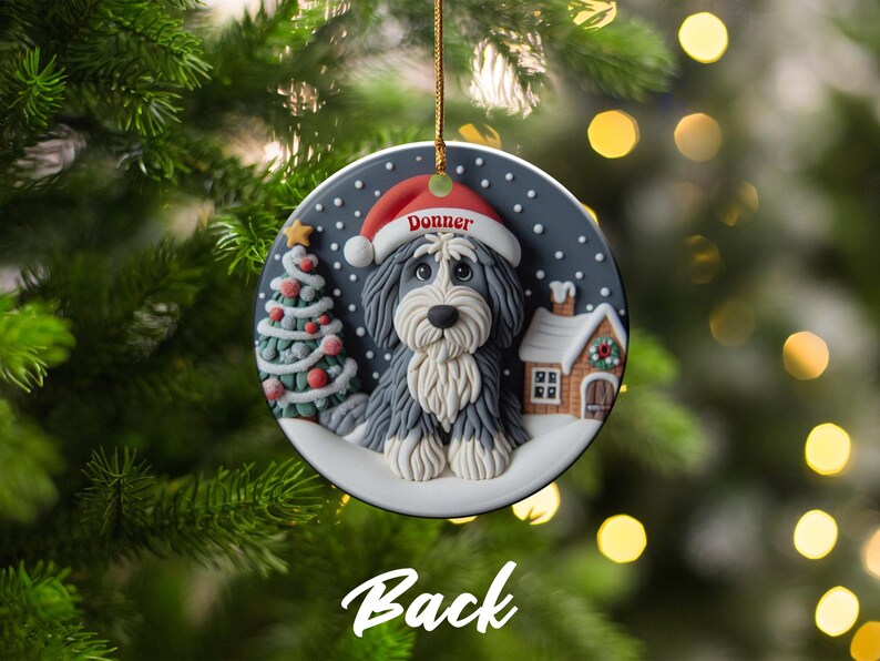 Custom Dog Christmas Ornament, Personalized Pet Christmas Decoration, Holiday Dog Lovers Gift, Unique Christmas Tree Decor