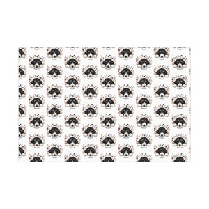 Bernedoodle Gift Wrap, Floral Dog Lover Wrapping Paper image 10