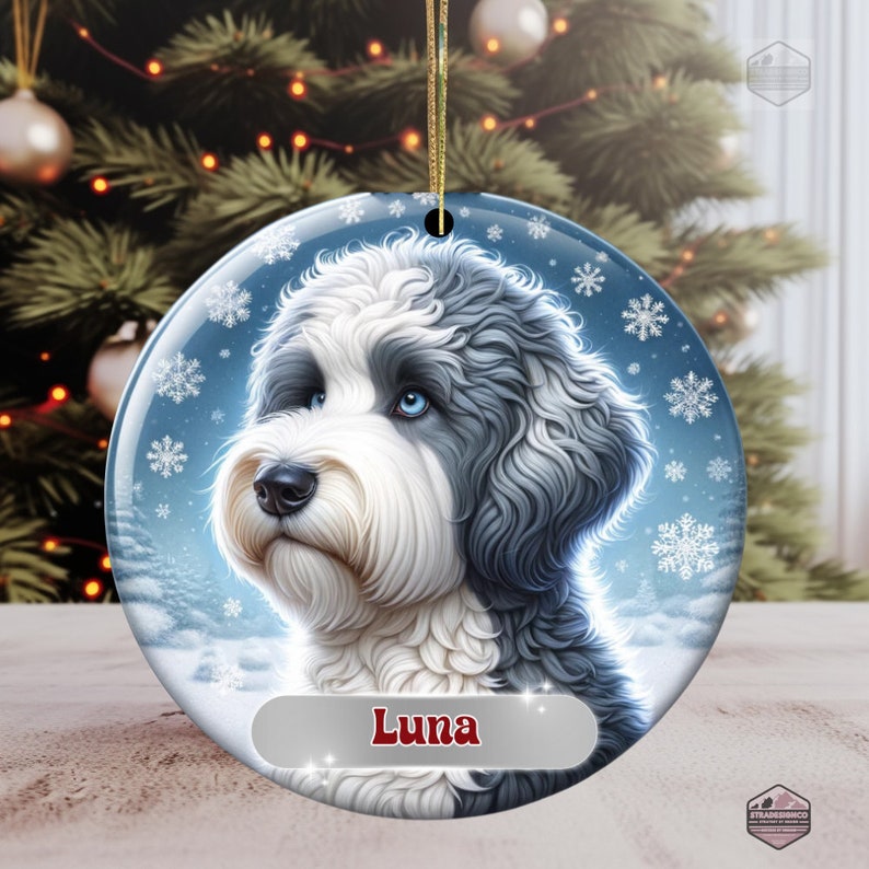 Personalized Sheepadoodle Ornament