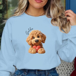 Personalized Goldendoodle Sweatshirt: Custom Doodle Dog Mom Gift image 8