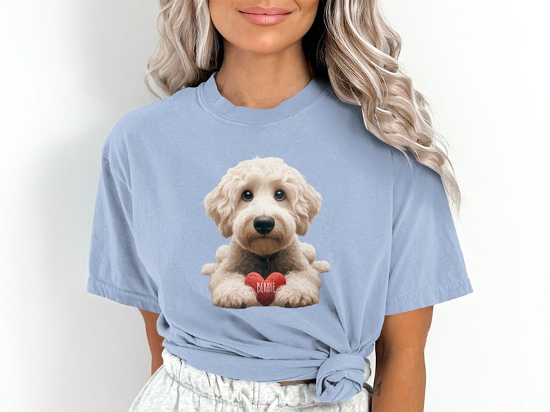 Maglietta personalizzata Goldendoodle, maglietta alla moda per mamme di cani, regalo per amanti dei cani immagine 3