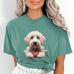 Maglietta personalizzata Goldendoodle, maglietta alla moda per mamme di cani, regalo per amanti dei cani immagine 1