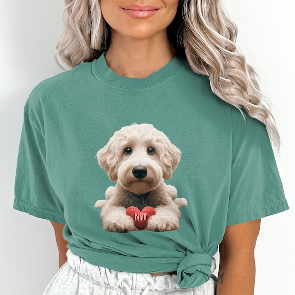 Personalized Goldendoodle T-Shirt, Trendy Dog Mom Tee, Doodle Gift