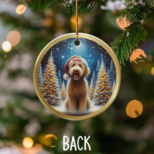 Custom Dog Christmas Ornament, Personalized Pet Ornament, Holiday Dog Decoration, Custom Pet Portrait Ornament, Gift for Dog Lovers