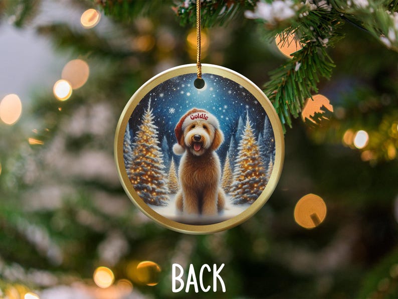 Custom Dog Christmas Ornament, Personalized Pet Ornament, Holiday Dog Decoration, Custom Pet Portrait Ornament, Gift for Dog Lovers