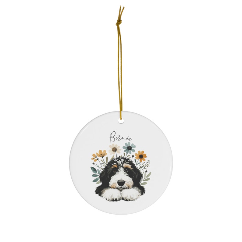 Personalized Bernedoodle Ornament With Your Dog's Name | You Own The Cutest Doodle, Now Own The Cutest Ornament | Celebrate Your Furball!