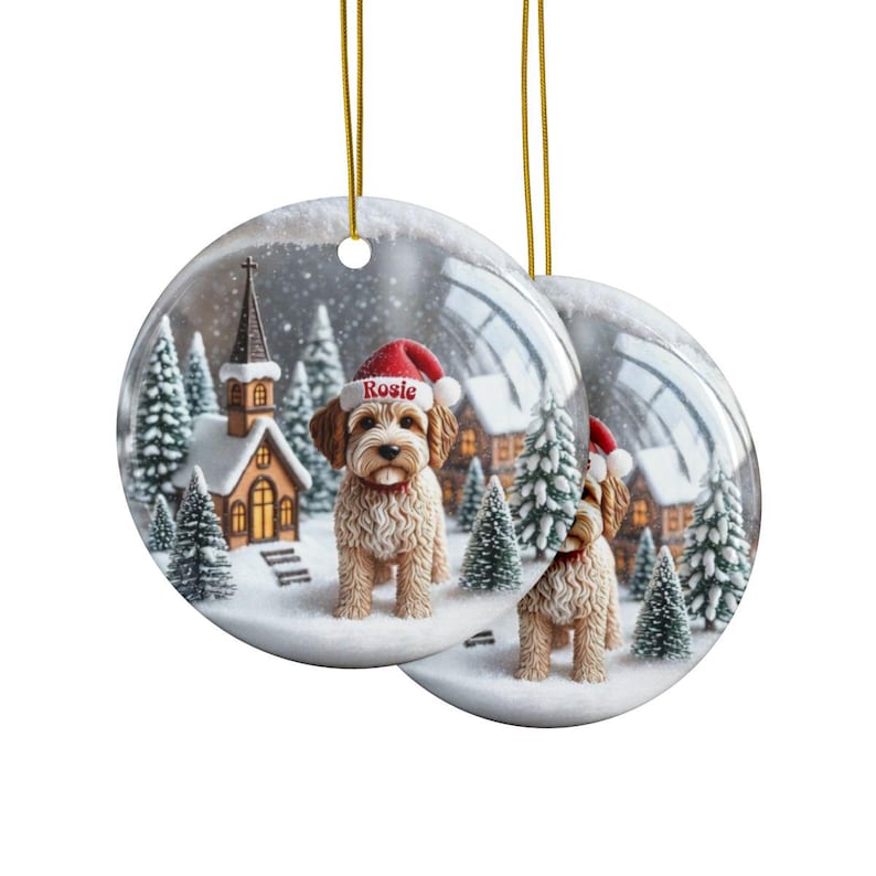 Personalized Christmas Dog Ornament, Custom Pet Holiday Decoration, Dog Lover Gift, Festive Dog Ornament, Christmas Tree Decor