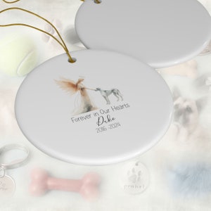 Personalized Great Dane Pet Memorial Ornament, Watercolor Design, Pet's Name Gift, Custom Pet Name Gift, Personalized Pet Tribute Ceramic Ornament, Pet Loss Gift