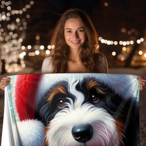 Bernedoodle Personalized Blanket for Dog, Dog Blanket for Doodle Moms, plush Bernedoodle dog blanket, dog name blanket for Bernedoodles, gift for doodle lover, Bernadoodle puppy name blanket, puppy name blanke - Doodle Gift - Doodle mania, doodles