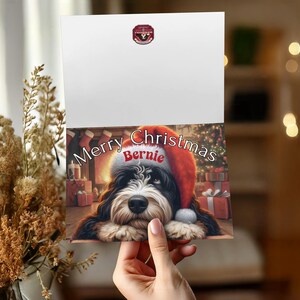 Personalized Merry Christmas Card, Custom Dog Christmas Card, Cute Pet Holiday Greeting, Unique Festive Pet Card Gift, Dog Lovers