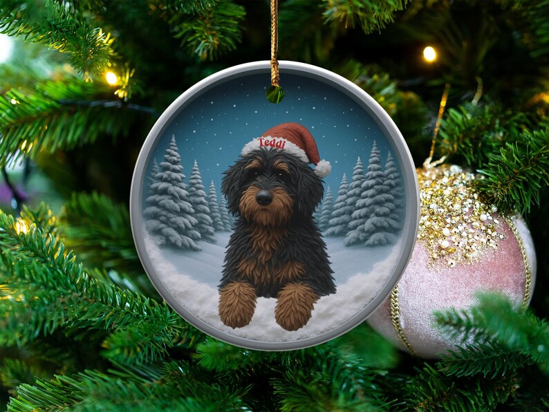 Personalized Dog Ornament, Christmas Tree Decoration, Custom Pet Gift, Holiday Pet Ornament, Pet Memorial Ornament, Unique Dog Keepsake