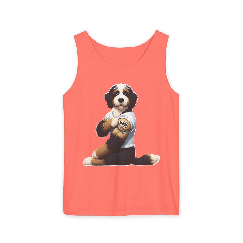 Bernedoodle Mom Tattoo Tank Top: Dog Lover Sleeveless Shirt image 5