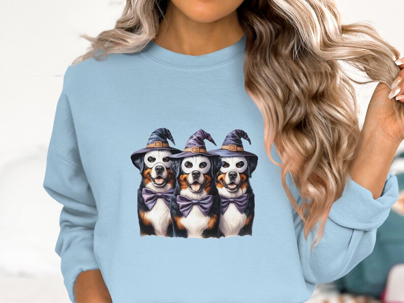 Sudadera de Halloween para amantes de los perros Bernedoodle, camiseta para amantes de los perros Doodle, disfraz de perro de montaña bernés, entusiasta de los perros Doodle, mamá perruna, sudaderas para amantes de las mascotas, camisetas para perros imagen 6
