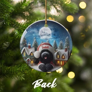 Personalized Christmas Ornament, Custom Dog Ornament, Holiday Decor, Dog Lover Gifts, Unique Pet Ornament, Festive Tree Ornament