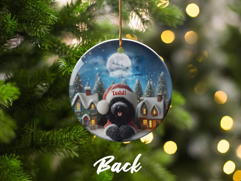 Personalized Christmas Ornament, Custom Dog Ornament, Holiday Decor, Dog Lover Gifts, Unique Pet Ornament, Festive Tree Ornament