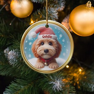 Custom Dog Christmas Ornament, Personalized Pet Holiday Decoration, Custom Puppy Xmas Tree Ornament, Personalized Dog Gift