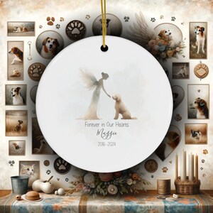 Personalized Goldendoodle Memorial, Watercolor Design, Pet's Name, Custom Gift, Personalized Pet Tribute Ceramic Ornament, Pet Loss Gift