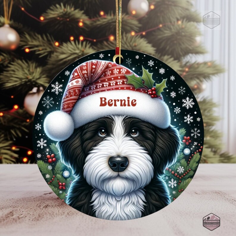 Bernedoodle Ornament - Custom Personalized For You