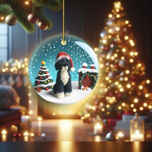 Bernedoodle Ornament, Custom Pet Christmas Decor | Sublimation | 3 Inch 2 Sided Ceramic Heirloom Gift For Dog Lover image 14