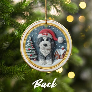 Custom Dog Christmas Ornament, Personalized Pet Holiday Decoration, Cute Dog Christmas Tree Ornament, Pet Lover Gift