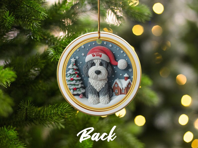 Custom Dog Christmas Ornament, Personalized Pet Holiday Decoration, Cute Dog Christmas Tree Ornament, Pet Lover Gift