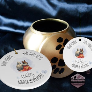 German Sheppard Best Friend - Mans Best Friend Memorial Ornament - Celebration of pet life, dog lover, pet lover, Police Officer, ceramic keep sake, ornament of love, dog memorial gift, cherrish pet life, cherish love, pet child, pet death, dead dogs