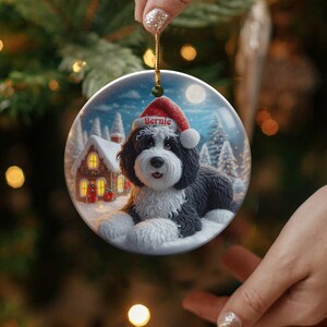 Personalized Dog Christmas Ornament, Custom Pet Holiday Decoration, Cute Pet Photo Ornament, Gift for Dog Lovers