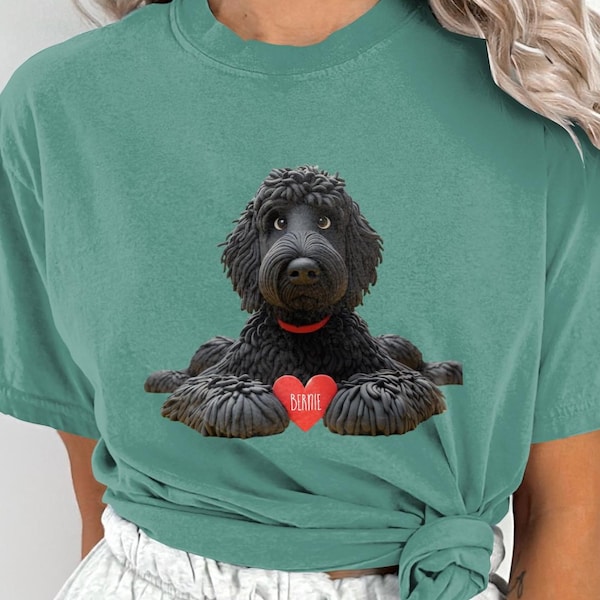 Personalized Black Goldendoodle T-Shirt, Dog Lovers Tee