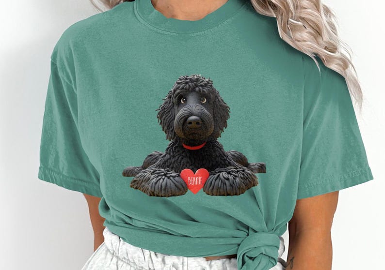 Personalized Black Goldendoodle Dog T-Shirt, Perfect Dog Lovers Tee, Gift for Her or Him, Perfect Trendy Gift for Doodle Mama Dad Pet Lovers
