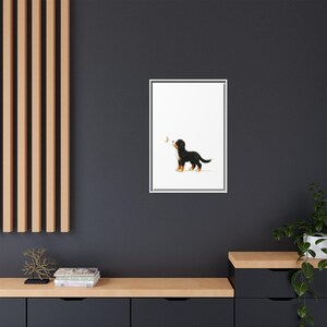 Bernedoodle Butterfly Canvas Art: Watercolor Ink Framed Print image 9