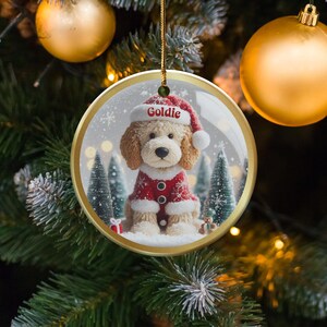 Custom Dog Christmas Ornament, Personalized Pet Holiday Decor, Cute Puppy Tree Decoration, Festive Canine Keepsake, Xmas Dog Lover Gift