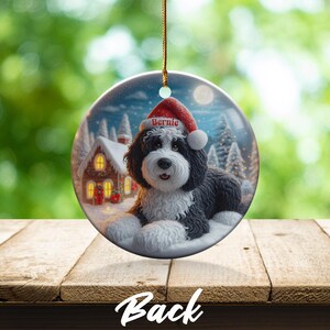Personalized Christmas Ornament, Custom Dog Ornament, Holiday Pet Decoration, Festive Tree Hanging, Custom Pet Gift, Dog Lover Gift